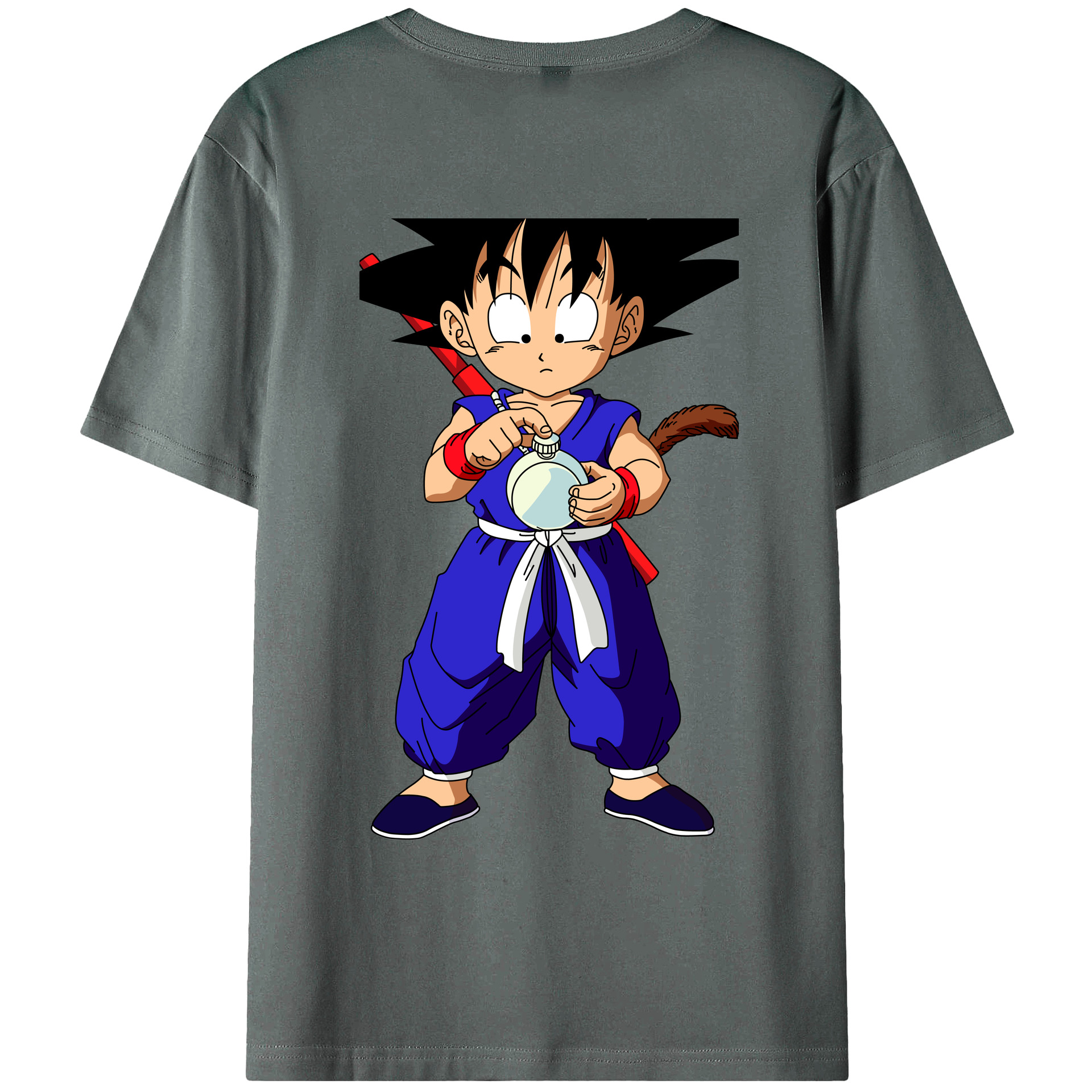 （画像用） ドラゴンボール 孫悟空（そん ごくう）Son Goku カカロット DRAGON BALL Kakarotto 綿100％ メンズ半袖Tシャツ（バックプリント） 通気性